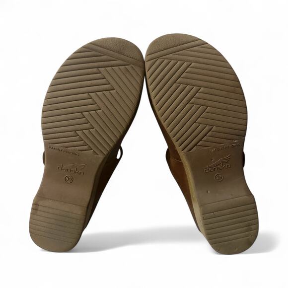 Dansko Britney Brown Leather Slip On Buckle Mary Jane Clogs Mules 39 Sz 8.5 Used - Picture 6 of 6